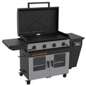 Bronco 36” Griddle Vertical Pellet Smoker Combo - 36" Griddle with Hood | Blackstone Products