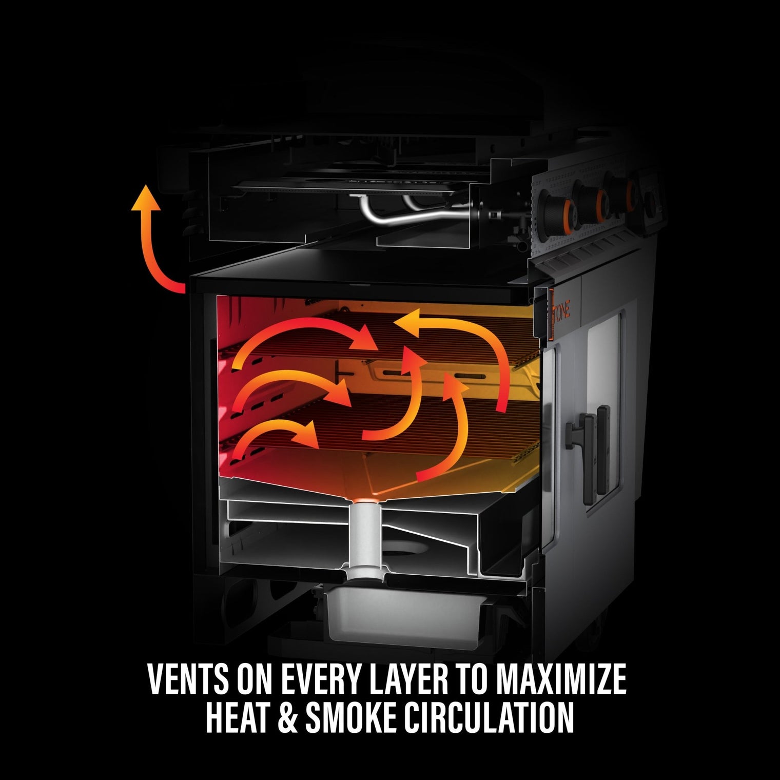 Bronco 36” Griddle Vertical Pellet Smoker Combo - 36" Griddle with Hood | Blackstone Products