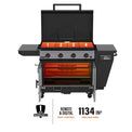 Bronco 36” Griddle Vertical Pellet Smoker Combo - 36" Griddle with Hood | Blackstone Products