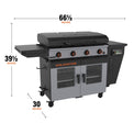 Bronco 36” Griddle Vertical Pellet Smoker Combo - 36" Griddle with Hood | Blackstone Products