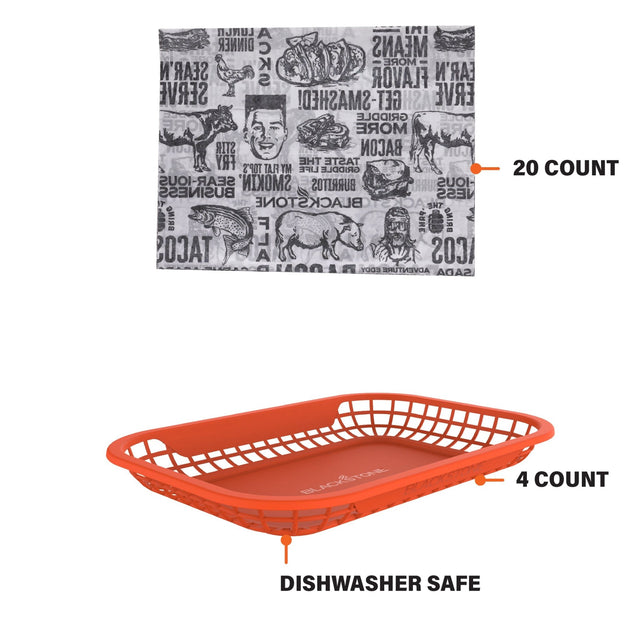 Burger Baskets with Basket Liners - Griddle Accessory Kit | Blackstone Products