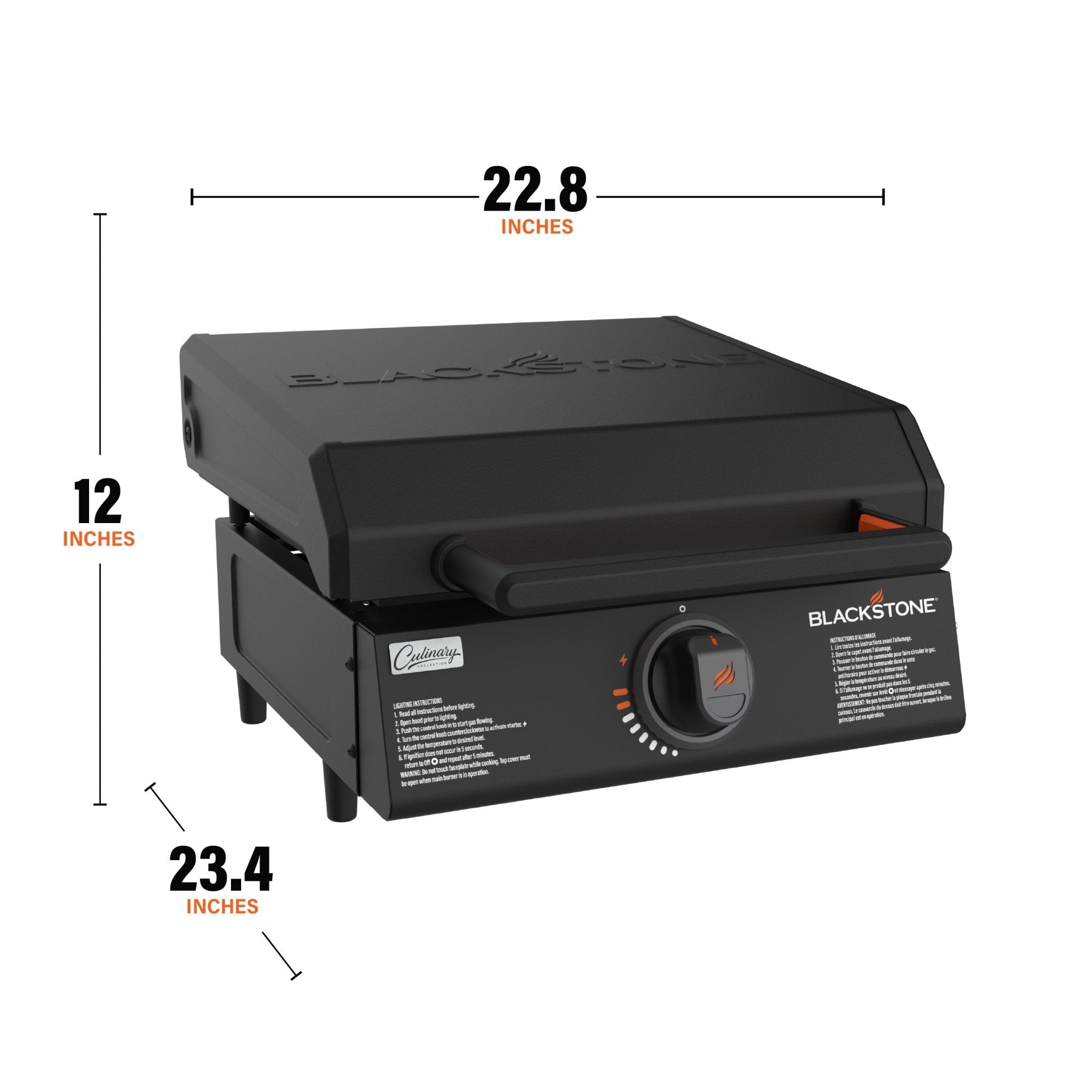 Culinary 17” Tabletop Griddle with Hood - 17