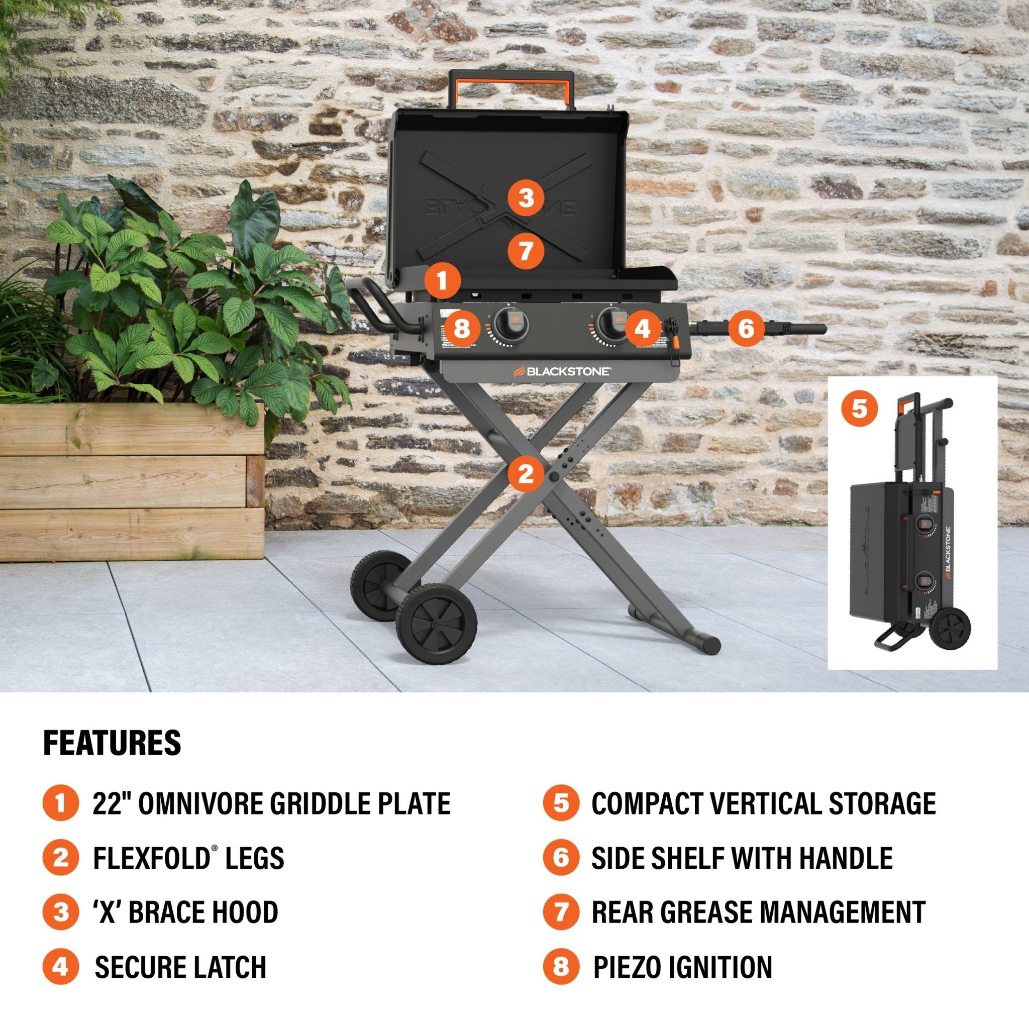 Culinary 22” Griddle with Flexfold Legs – Blackstone Products