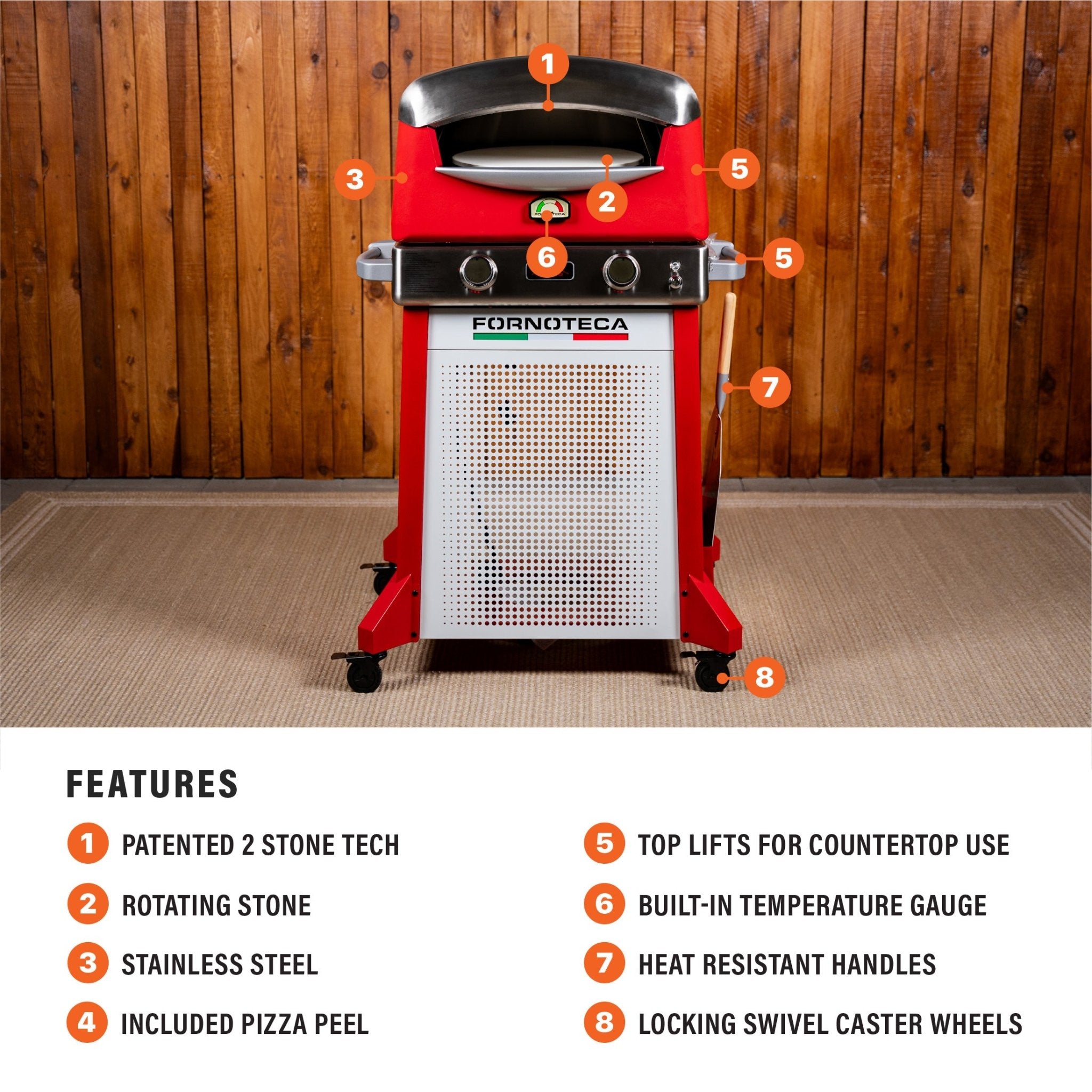 Fornoteca Pizza Oven - Red - Pizza Oven | Blackstone Products