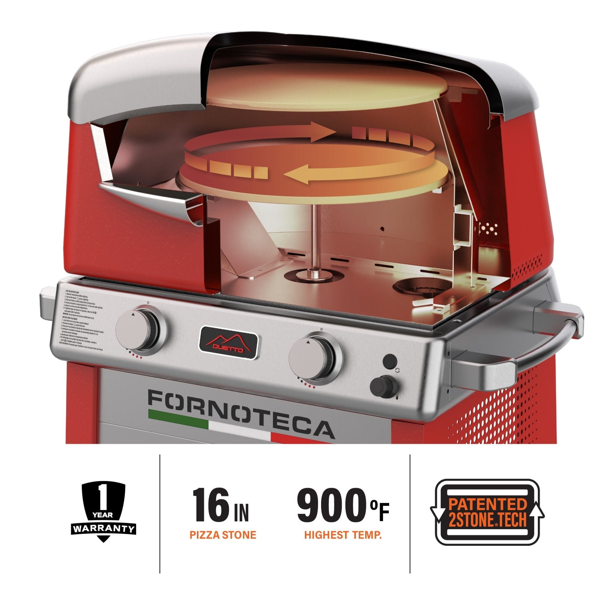 Fornoteca Pizza Oven - Red - Pizza Oven | Blackstone Products