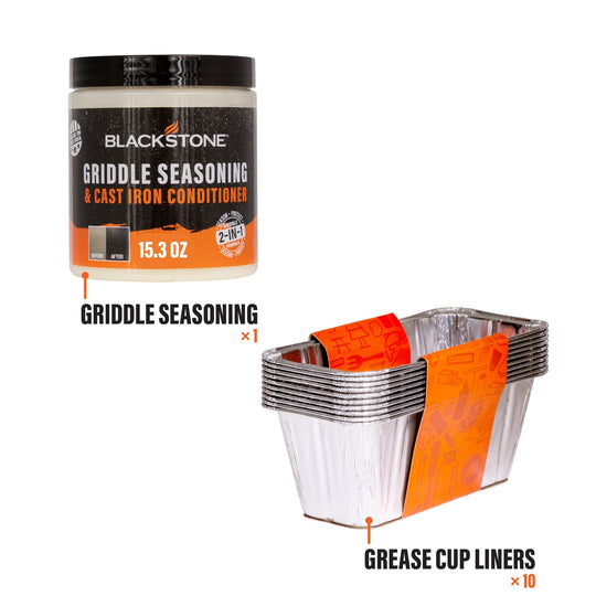 Griddle Seasoning and Grease Cup Liner Bundle - Blackstone Products