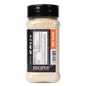Back view of a Blackstone Honey Jalapeño seasoning bottle showing the nutrition facts, ingredients, barcode, and product information label.