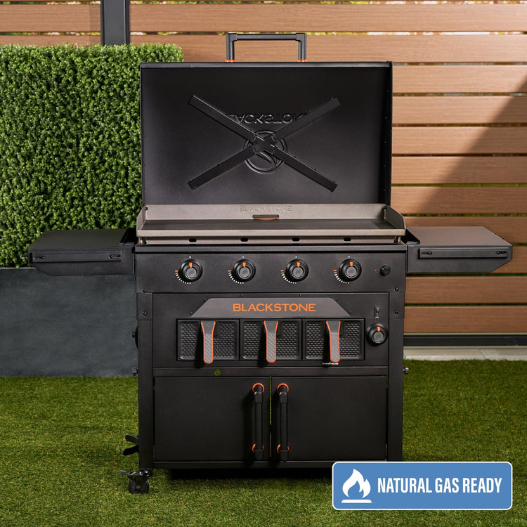Original 36” Griddle Airfryer Combo (Natural Gas) - 36" Griddle with Hood | Blackstone Products