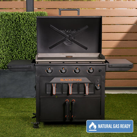 Original 36” Griddle Airfryer Combo (Natural Gas) - 36" Griddle with Hood | Blackstone Products