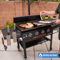 Original 36” Griddle with Hard Cover (Natural Gas) - 36" Griddle with Hood | Blackstone Products