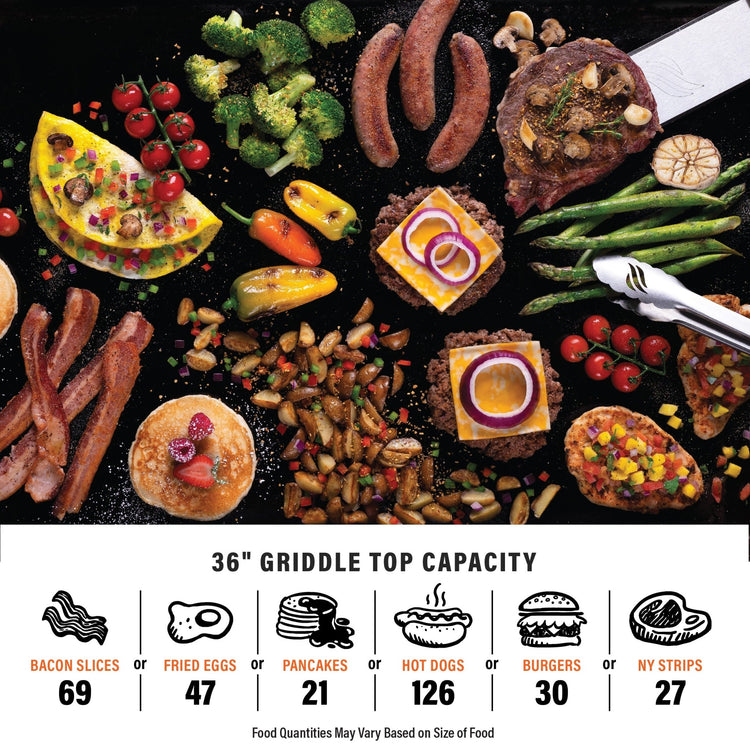 Original 36” Griddle with Hard Cover (Natural Gas) - 36" Griddle with Hood | Blackstone Products