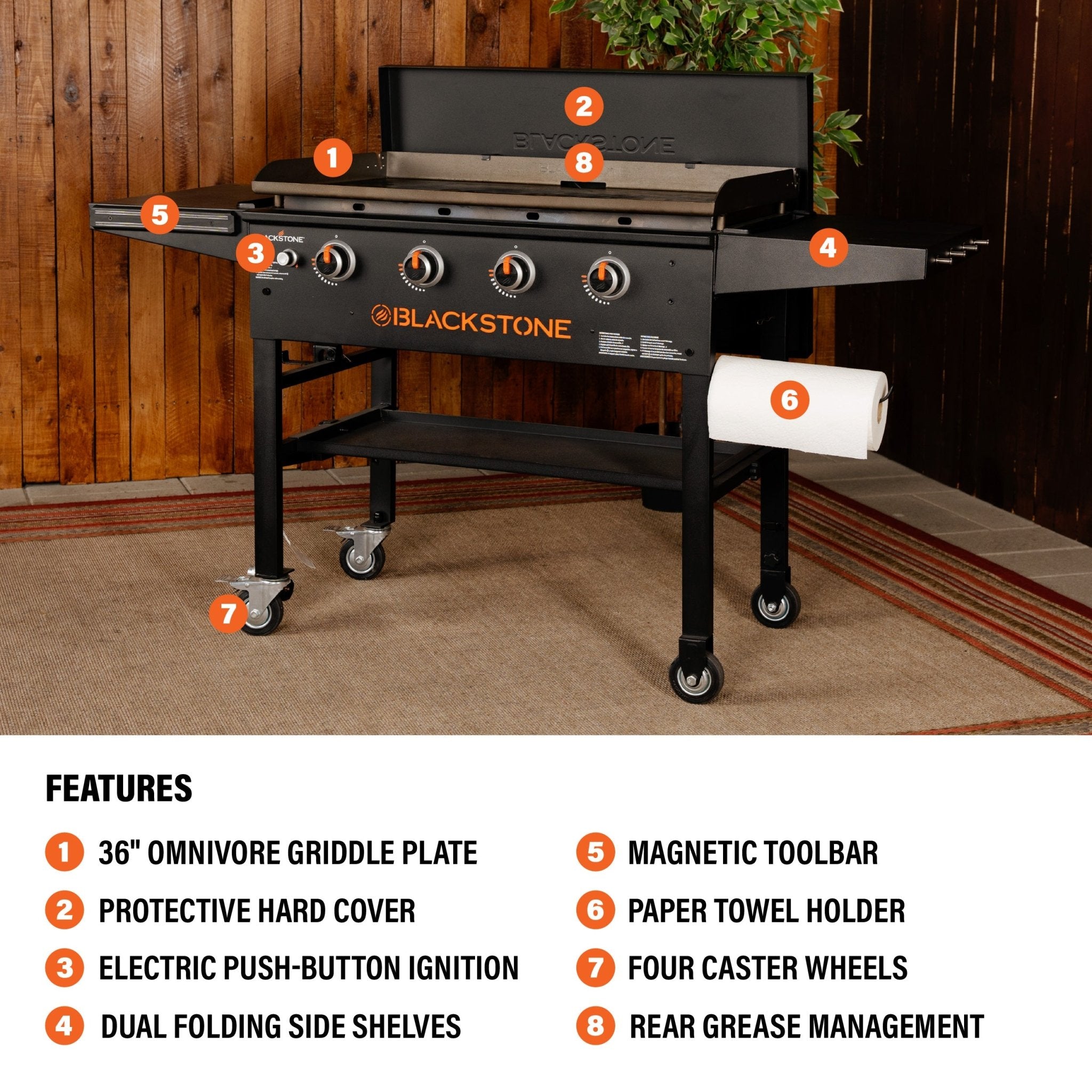 Original 36” Griddle with Hard Cover (Natural Gas) - 36