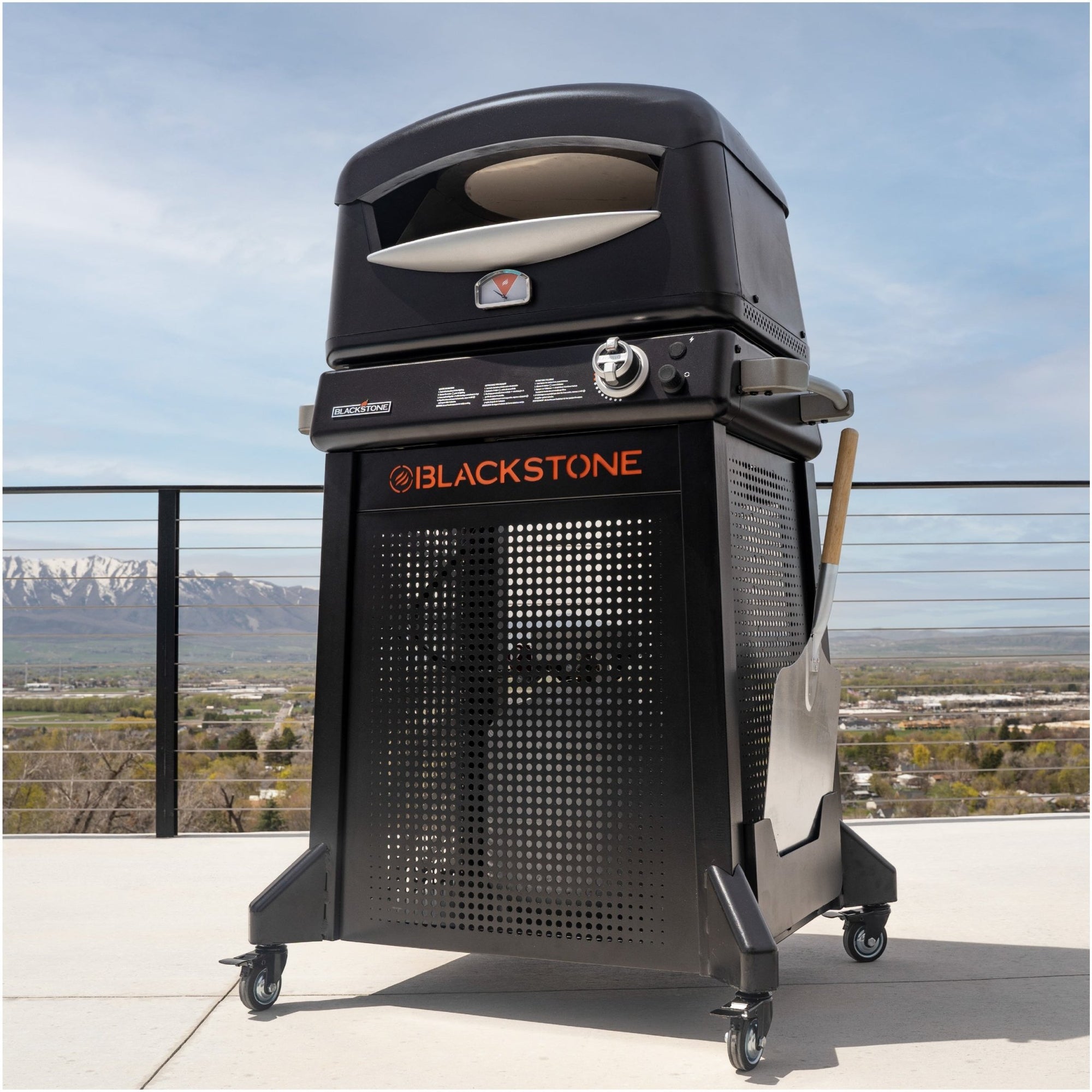 Pizza oven with mobile cart