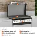 Pro Series 36" Omnivore Drop - in Griddle with Hood - | Blackstone Products