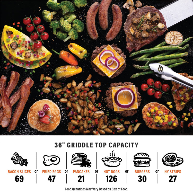 Pro Series 36" Omnivore Drop - in Griddle with Hood (Natural Gas) - | Blackstone Products