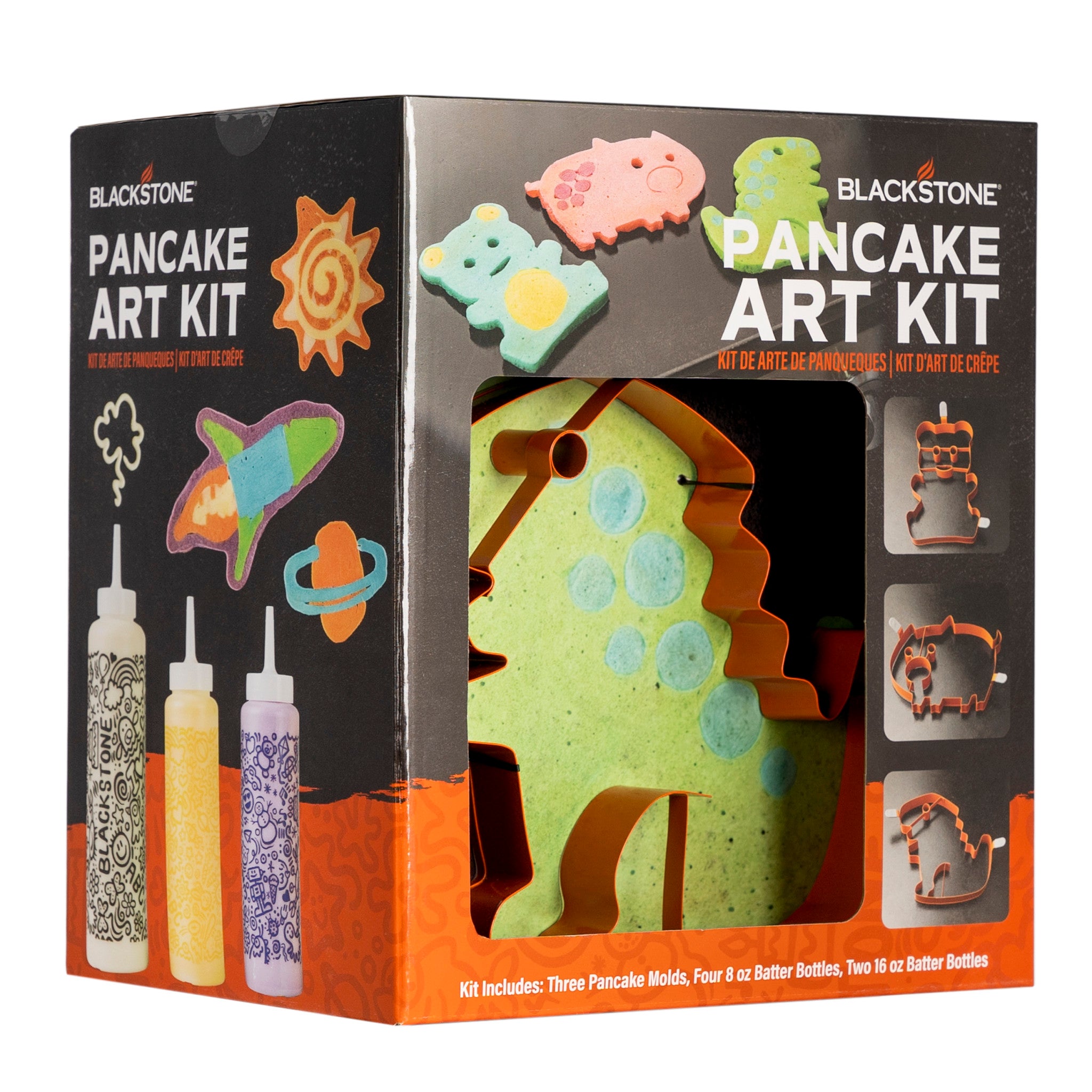 Blackstone 9-Piece Pancake Art Kit, Great For Outdoor Cooking, Camping, Or  Home Parties, Includes 3 Molds and 6 Bottles : : Grocery & Gourmet  Foods