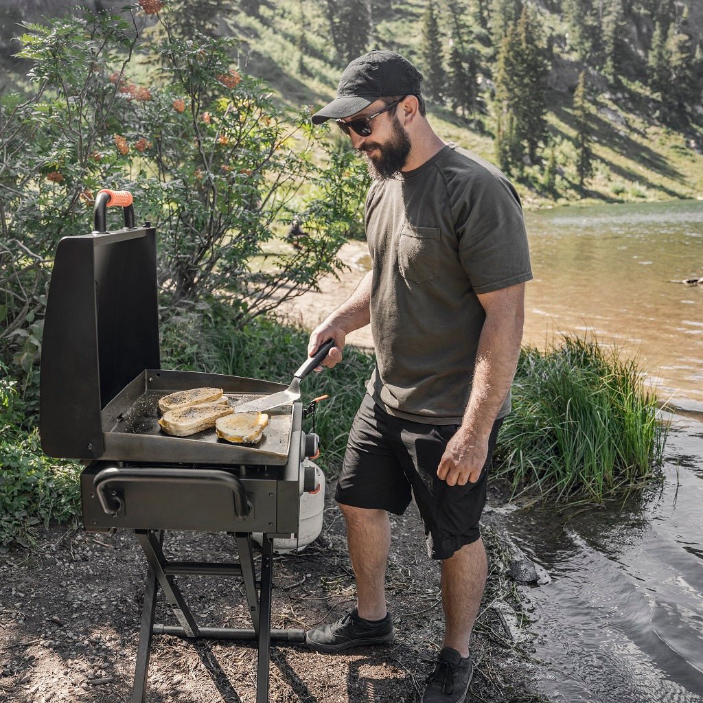 Shop Blackstone 22in Portable Grill with X-Frame Legs to Roll and Go for  the Perfect Tailgate with Grill Cover and Blackstone Grill Accessories at