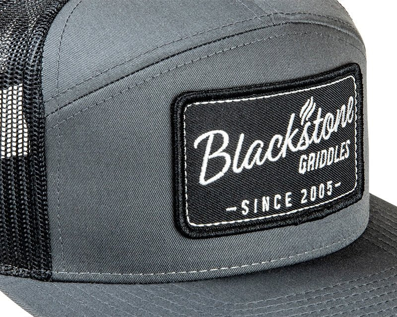 3027 RETRO PATCH 7 PANEL HAT-CHARCOAL - Blackstone Products