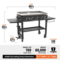 36" W/Cutting Board & Shelf - Blackstone Products