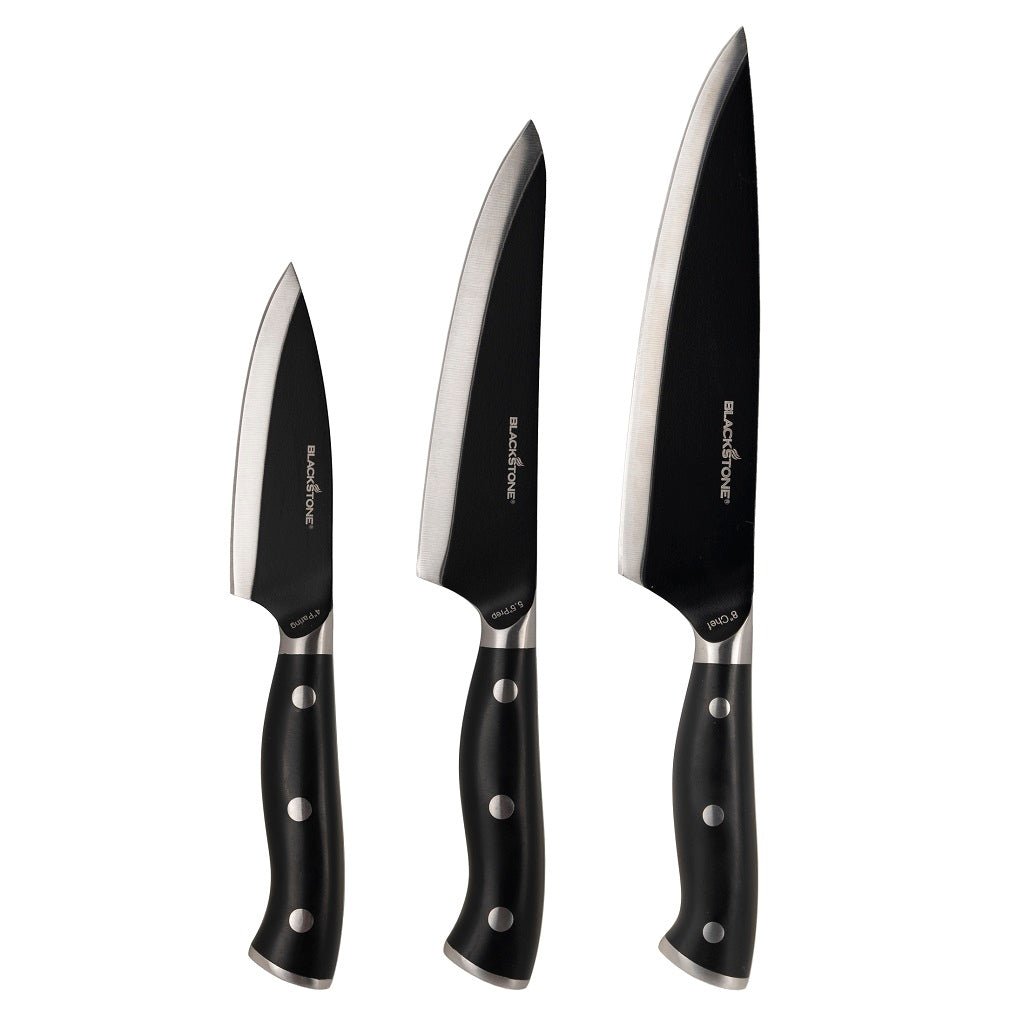 Complete Home Cooking Knife Set 3pc Black
