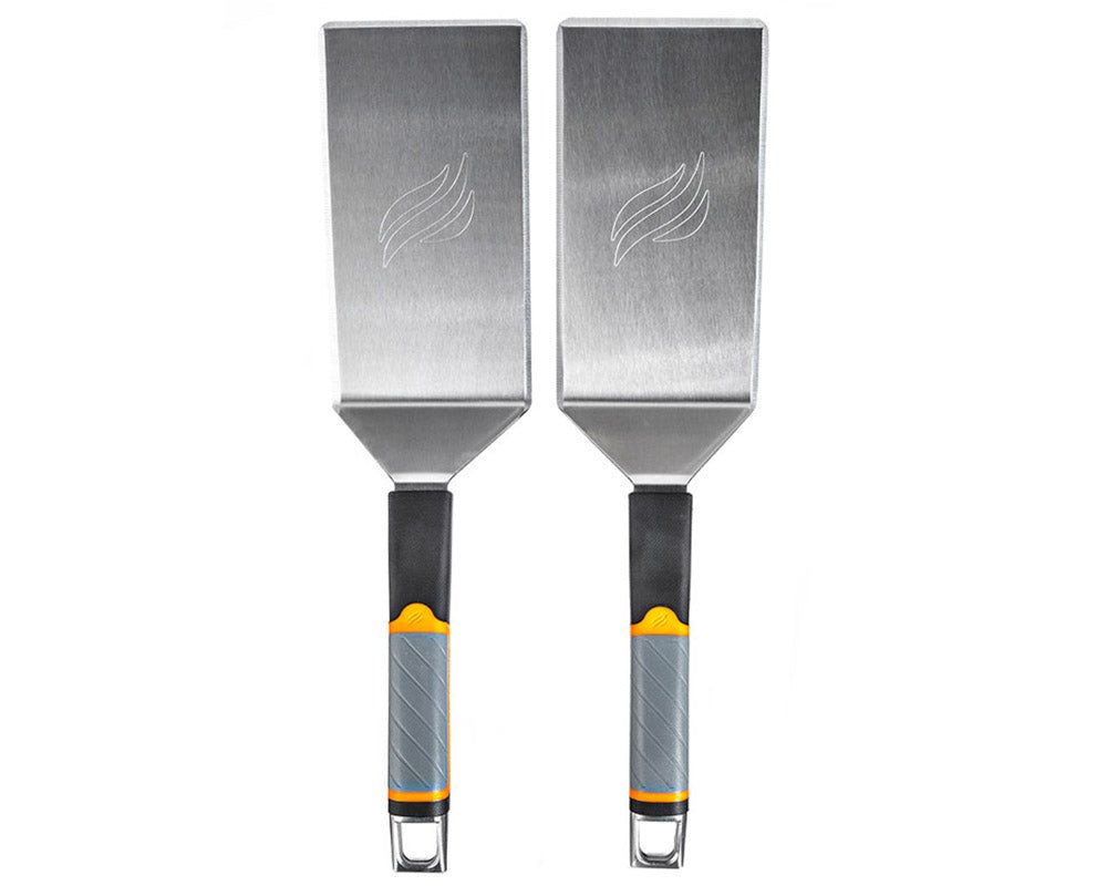Brown colored kitchen spatula, long, narrow spatula with a