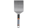 Hamburger Spatula featuring ergonomic handle with built-in bottle opener. 