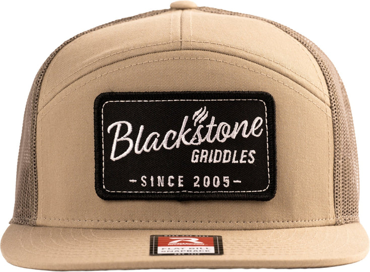 Khaki/Loden 7-Panel Trucker Hat - Blackstone Products