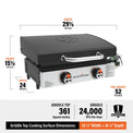 Original 22in Stainless Front Panel Tabletop Griddle - Blackstone Products