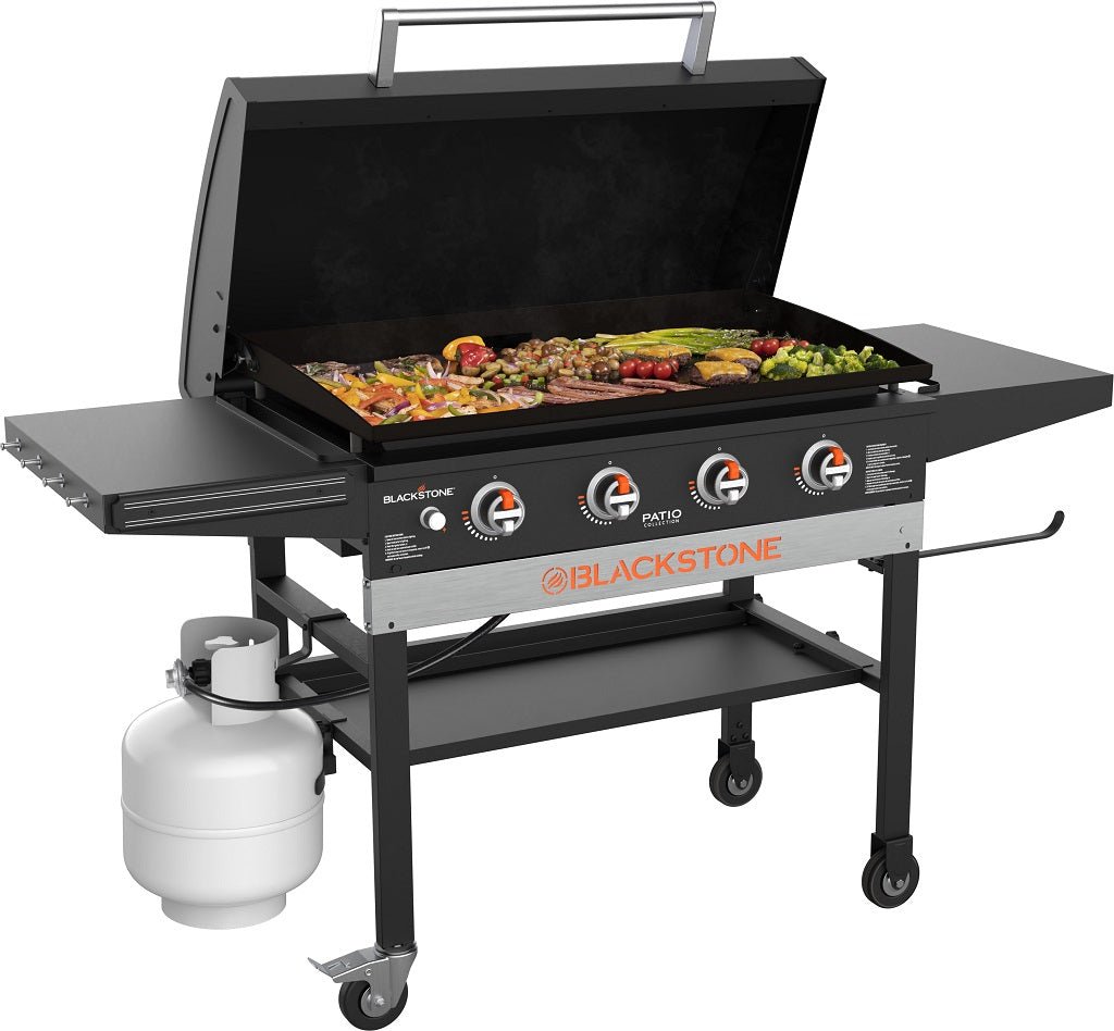 Patio 36in Cart Griddle W/Hood - Black - Blackstone Products