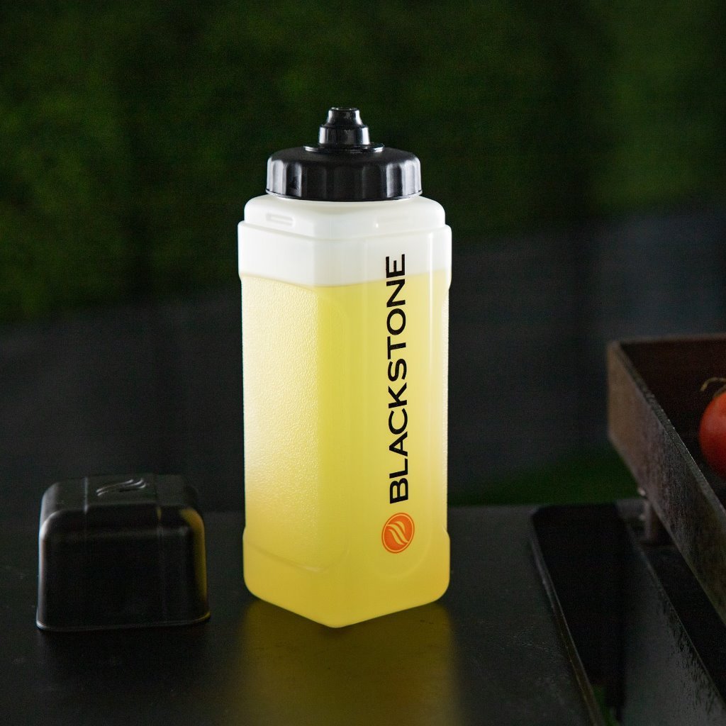 Blackstone Square Squeeze Bottle with Lid Perfect for Oil & Water